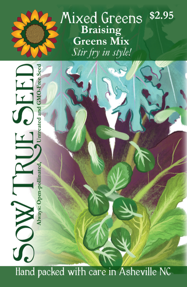 Mixed Greens Seeds - Braising Mix - Sow True Seed