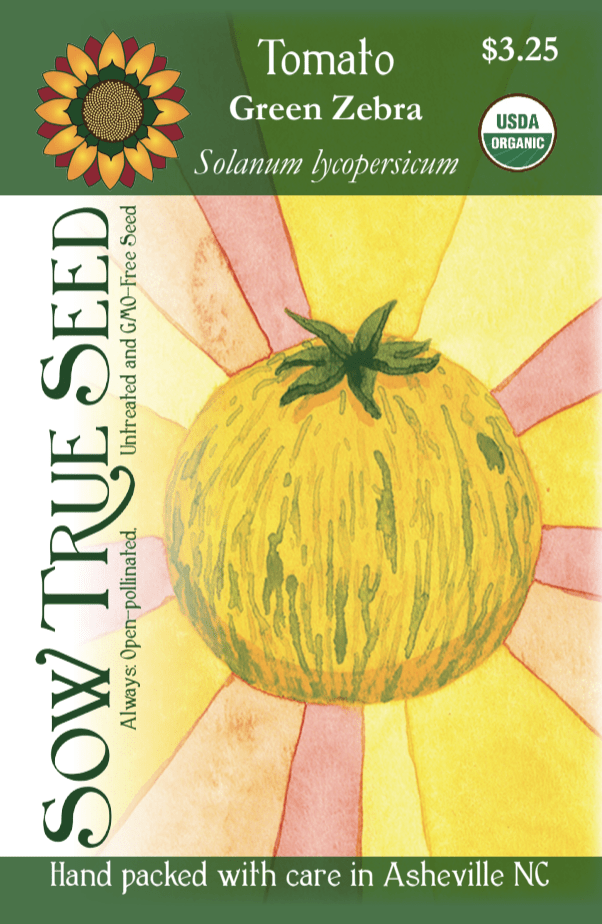 Slicing Tomato Seeds - Green Zebra, ORGANIC - Sow True Seed