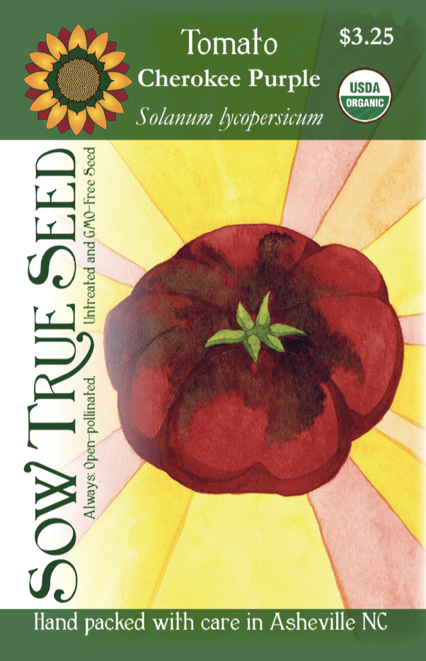 Slicing Tomato Seeds - Cherokee Purple, ORGANIC - Sow True Seed