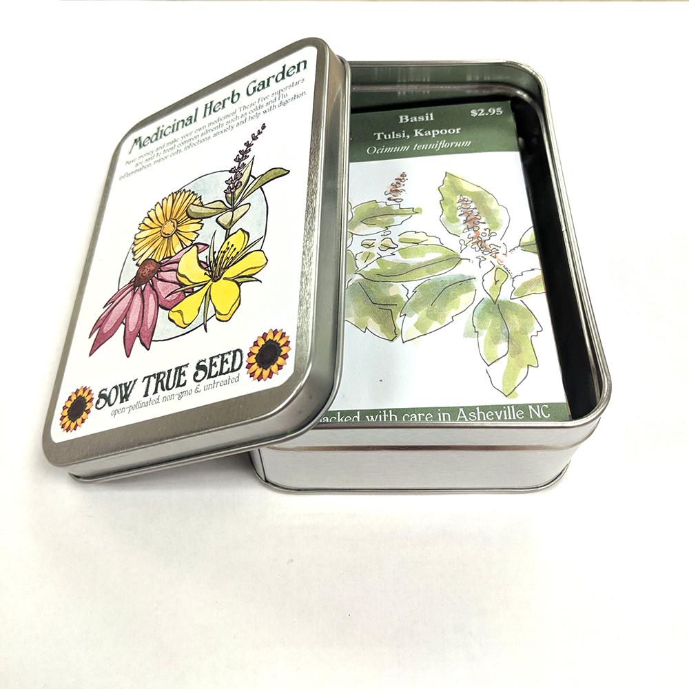 Medicinal Herb Garden Collection Gift Tin - Sow True Seed