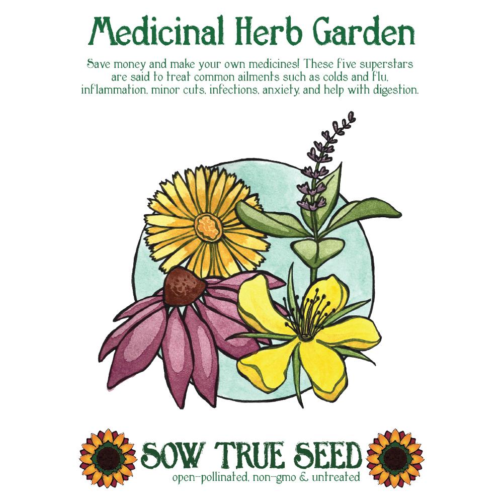 Medicinal Herb Garden Collection Gift Tin - Sow True Seed