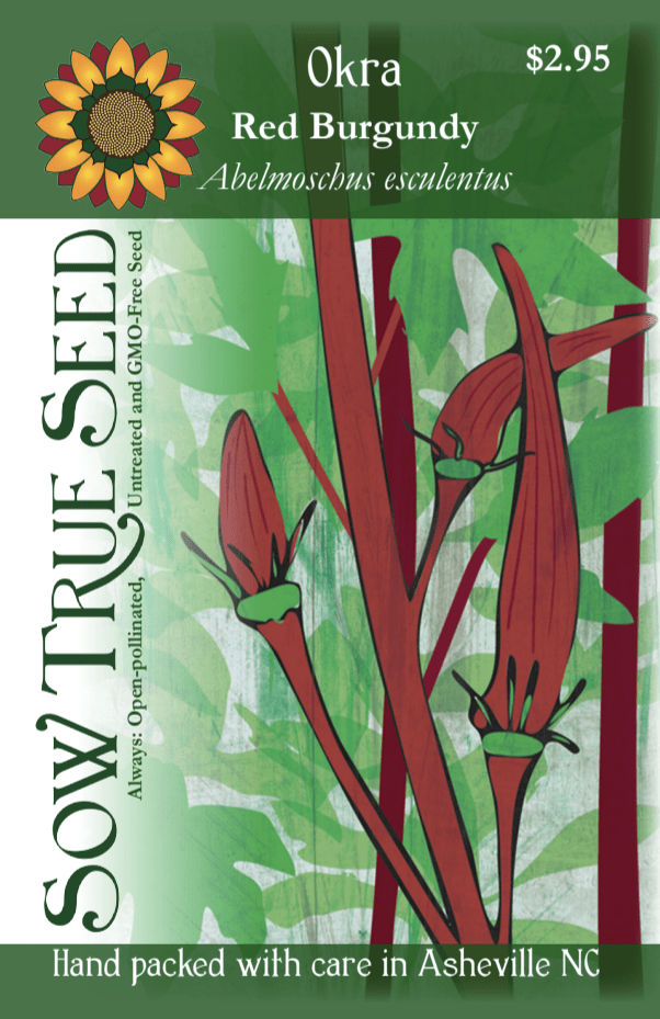 Okra Seeds - Red Burgundy - Sow True Seed
