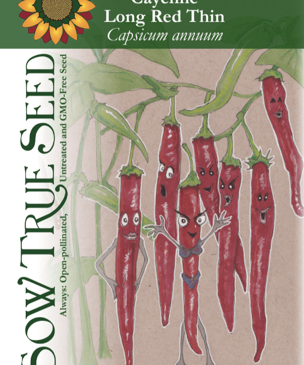 Hot Pepper Seeds - Cayenne Long Red Thin - Sow True Seed