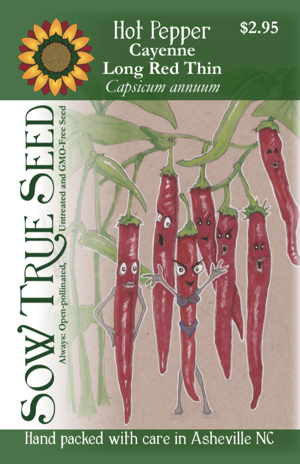 Hot Pepper Seeds - Cayenne Long Red Thin - Sow True Seed