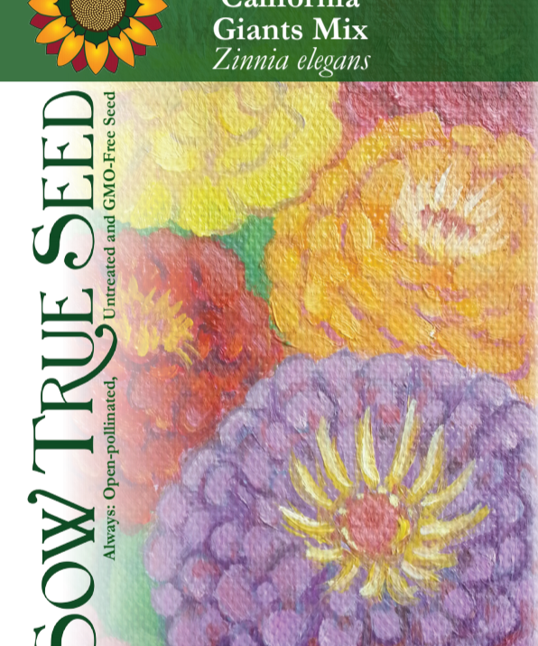 Zinnia Seeds - California Giants Mix - Sow True Seed