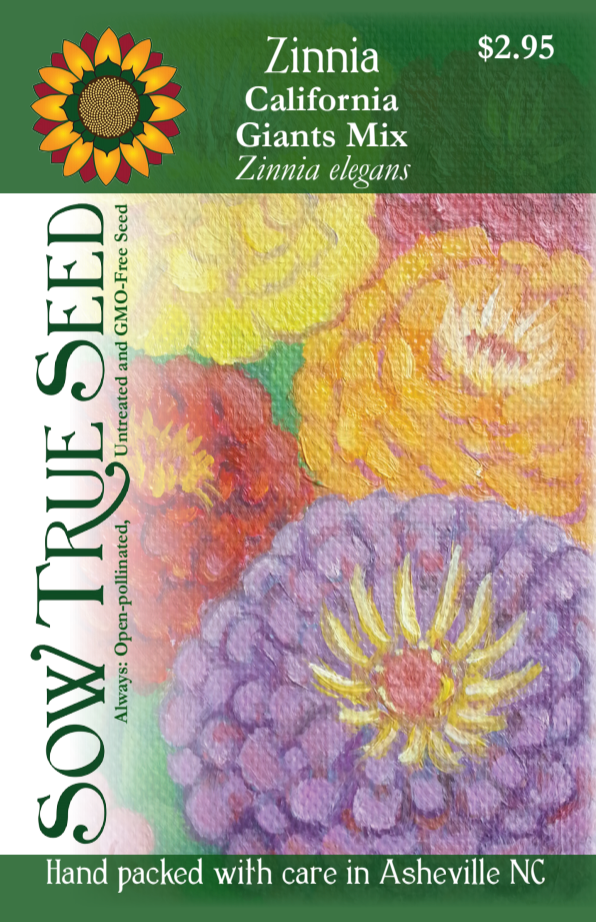 Zinnia Seeds - California Giants Mix - Sow True Seed