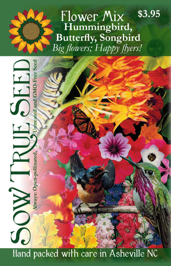 Flower Seed Mix - Hummingbird, Butterfly, Songbird - Sow True Seed