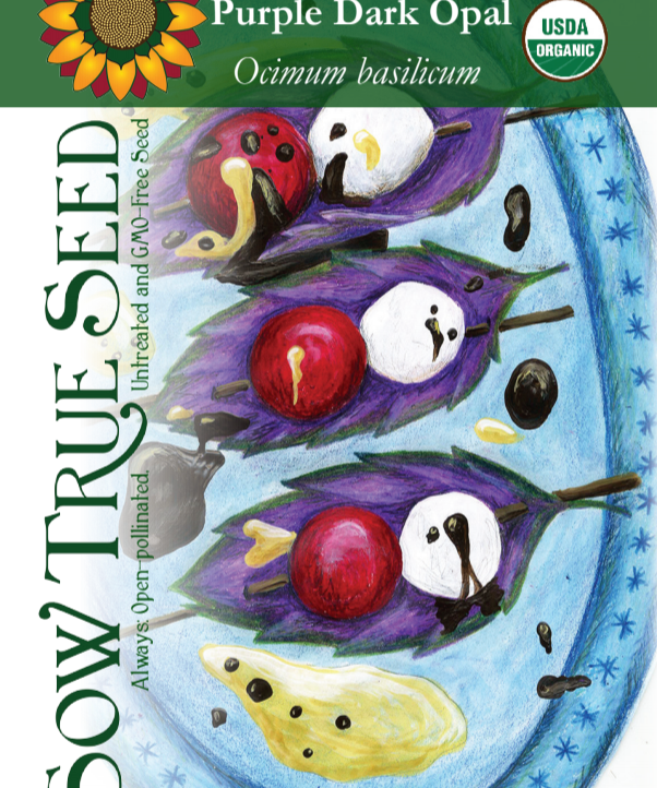 Basil Seeds, Purple Dark Opal, ORGANIC - Sow True Seed