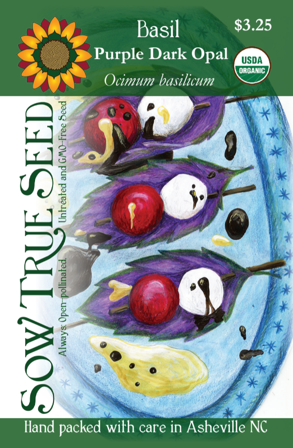 Basil Seeds, Purple Dark Opal, ORGANIC - Sow True Seed