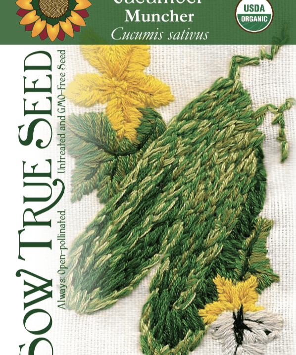 Slicing Cucumber Seeds - Muncher, ORGANIC - Sow True Seed