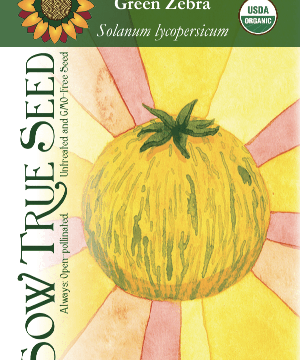 Slicing Tomato Seeds - Green Zebra, ORGANIC - Sow True Seed