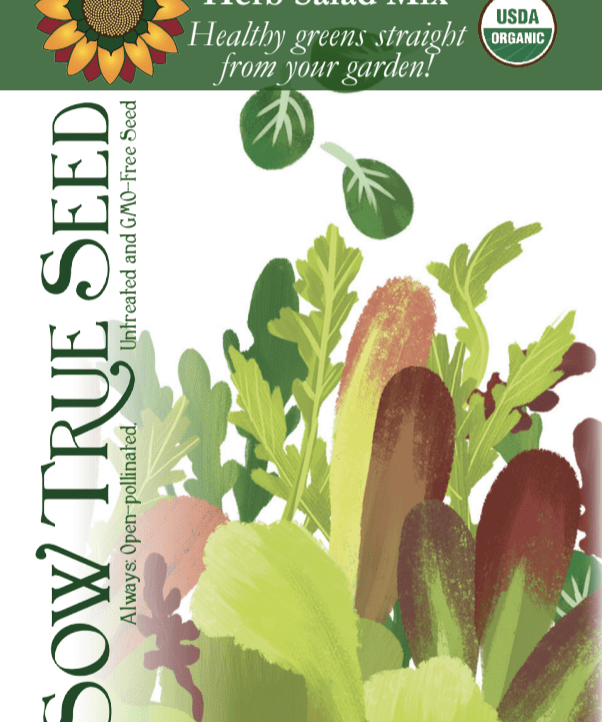 Lettuce Seeds - Herb Salad Mix, ORGANIC - Sow True Seed