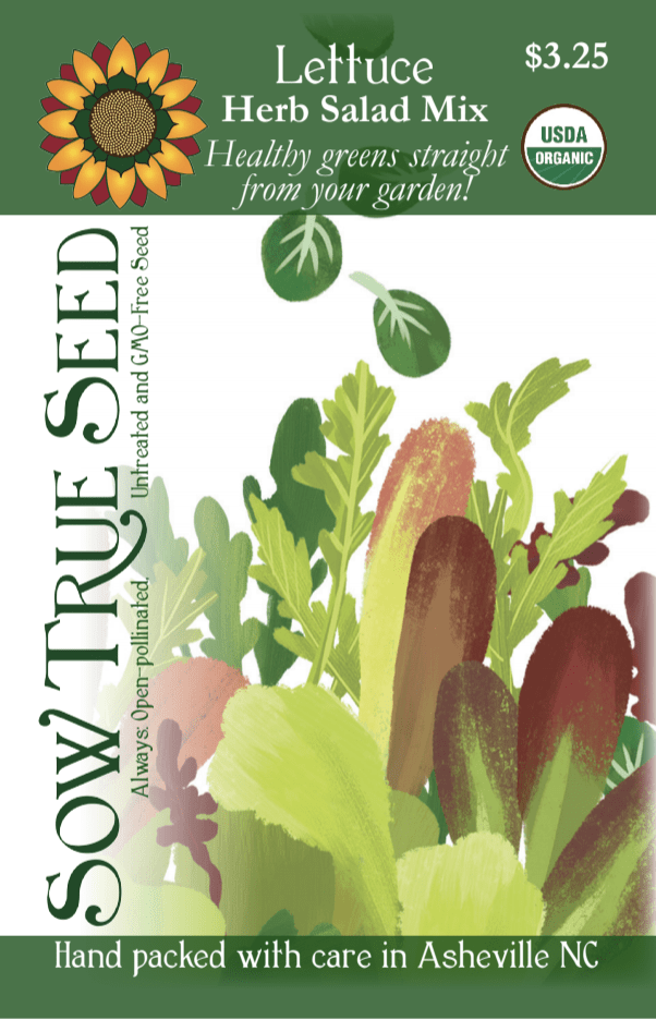 Lettuce Seeds - Herb Salad Mix, ORGANIC - Sow True Seed