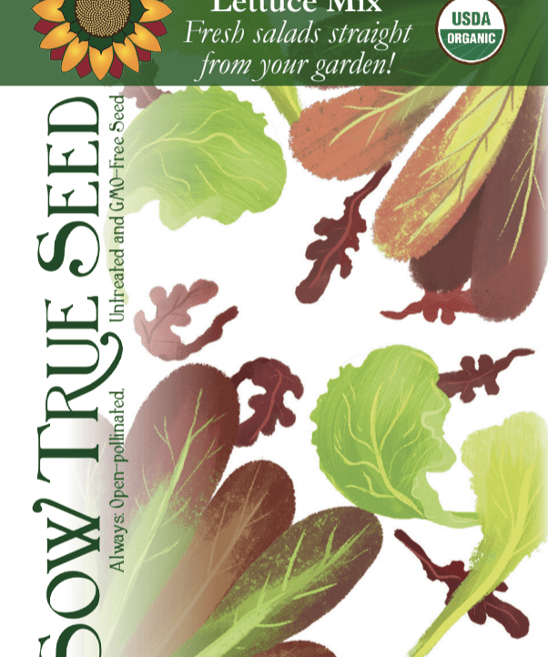 Lettuce Seeds - Lettuce Mix, ORGANIC - Sow True Seed