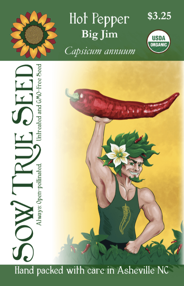 Hot Pepper Seeds - Big Jim, ORGANIC - Sow True Seed