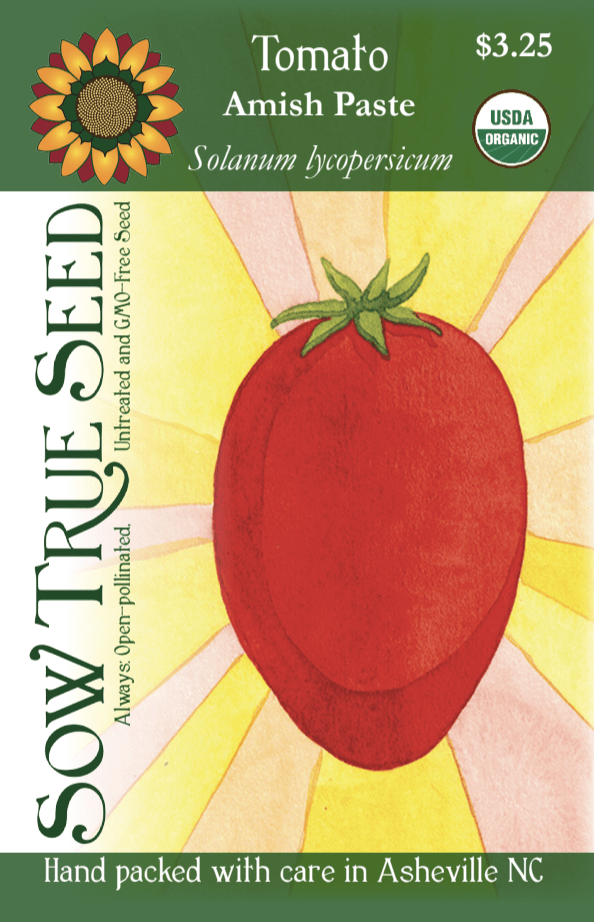 Paste Tomato Seeds - Amish Paste, ORGANIC - Sow True Seed