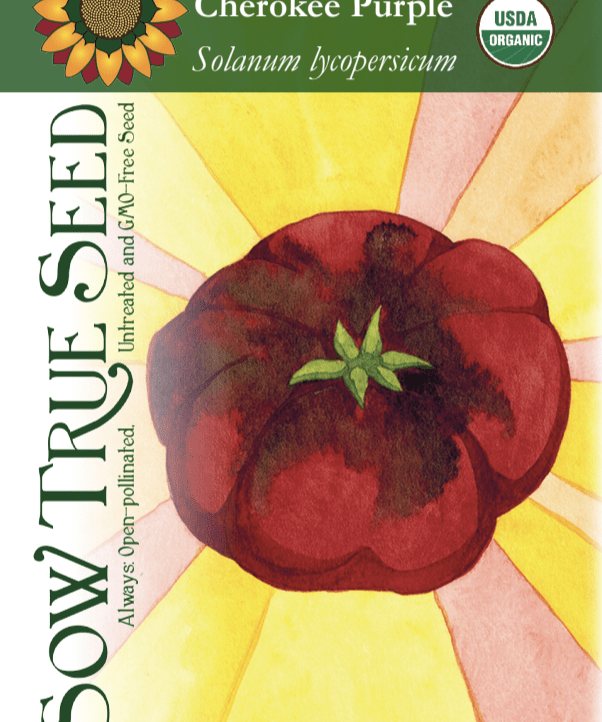 Slicing Tomato Seeds - Cherokee Purple, ORGANIC - Sow True Seed